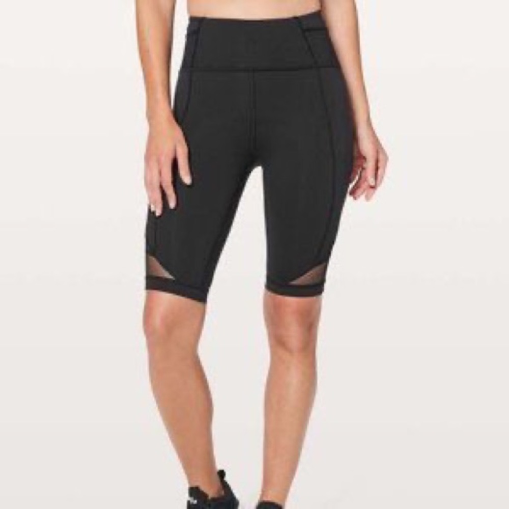 Lululemon Bike Shorts with mesh detail